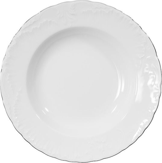 Emfasi Silver Porcelain Dinnerware Set 44pcs