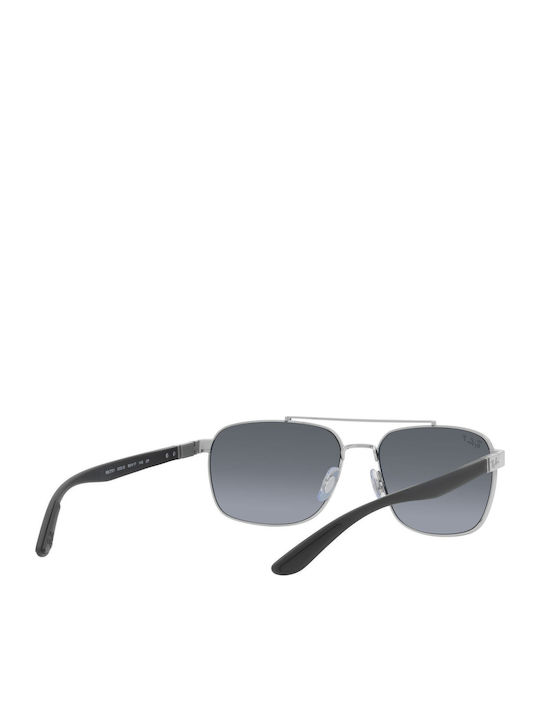 Ray Ban Chromance Men's Sunglasses with Silver Frame and Blue Polarized Mirror Lens RB3701 003/J0