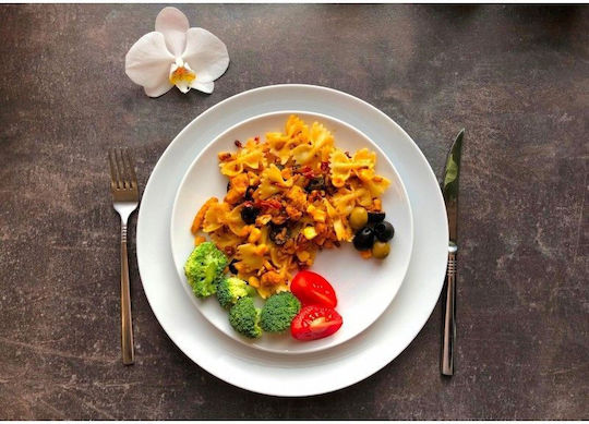 Emfasi Plate Shallow made of Porcelain White with Diameter 27cm 6pcs