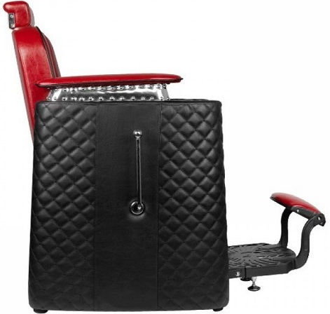 Gabbiano Barber Chair with Adjustable Height Red