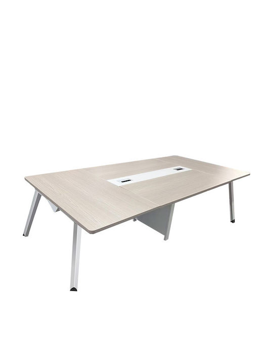 Besprechungstisch Armadi Holz Gray-white mit Metallbeinen 200x120x75cm