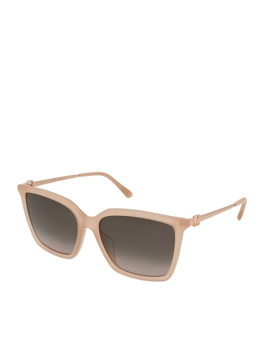 Jimmy Choo Women's Sunglasses with Pink Frame and Brown Gradient Lens