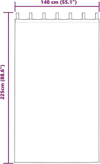 vidaXL Set Curtains with Tab Tops Beige 140x225cm
