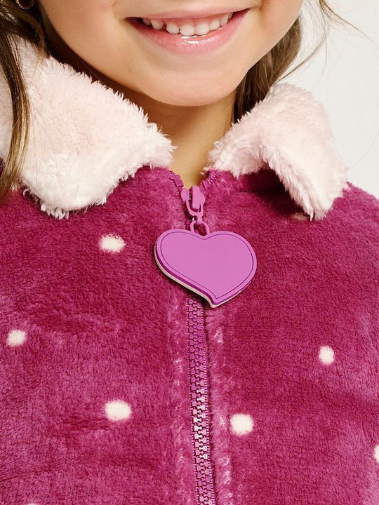 Muydemi Παιδική Ρόμπα Χειμωνιάτικη Fleece Μπορντό Muydemi Παιδική Ρόμπα Χειμωνιάτικη Fleece Μπορντό