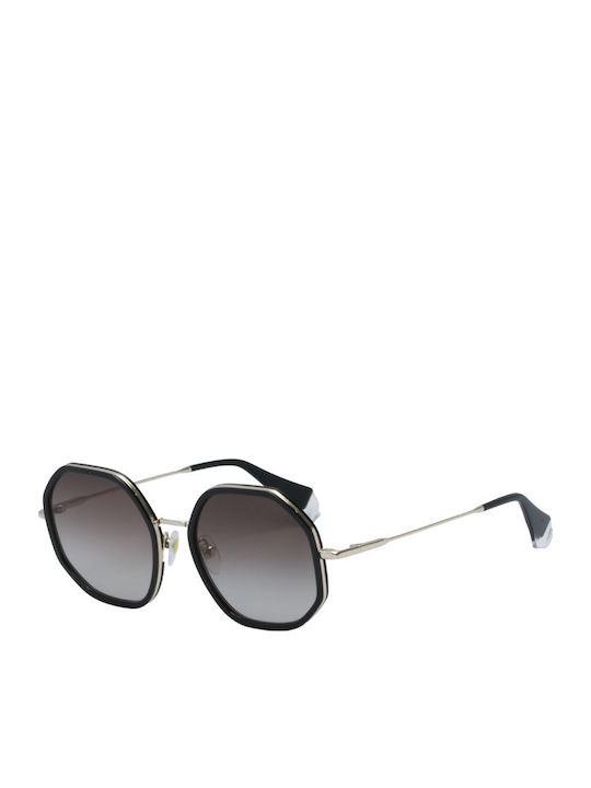 Gigi Barcelona Nira Women's Sunglasses with Black Frame and Brown Gradient Lens 6691/1
