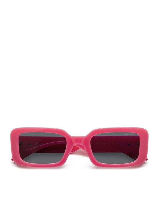 Polaroid Unisex Sonnenbrille mit Rosa Kunststoff Gestell und Gray Polarisiert Linse PLD6208/S/X MU1/M9