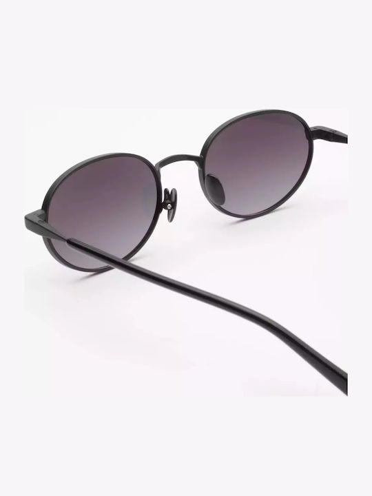 Gast Unisex Sunglasses with Black Metal Frame and Black Gradient Lens JD01