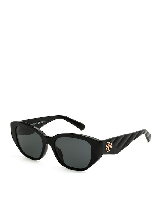 Tory Burch Damen Sonnenbrille mit Schwarz Kunststoff Gestell und Gray Polarisiert Linse TY7196U-170981