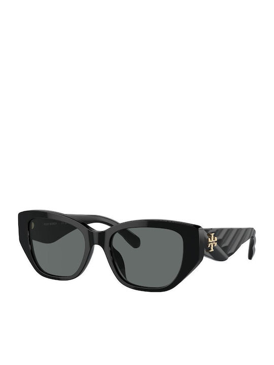 Tory Burch Damen Sonnenbrille mit Schwarz Kunststoff Gestell und Gray Polarisiert Linse TY7196U-170981