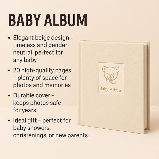 Kinderalbum 20 Seiten Beige