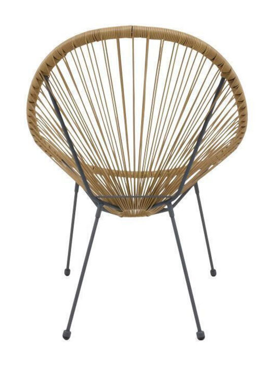 Outdoor-Sessel Rattan Morena Coffee 70x74x85εκ.