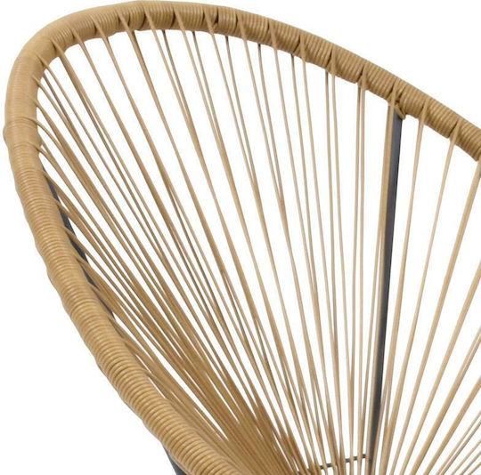 Outdoor-Sessel Rattan Morena Coffee 70x74x85εκ.
