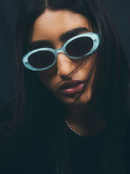 Quay Australia Sunglasses Blue with Acetate Frame & Black Lens Quay Australia Sunglasses Blue with Acetate Frame & Black Lens