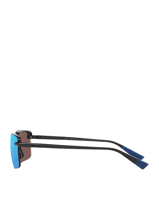 Maui Jim Men's Sunglasses with Gray Metal Frame and Blue Gradient Mirror Lens B626-14