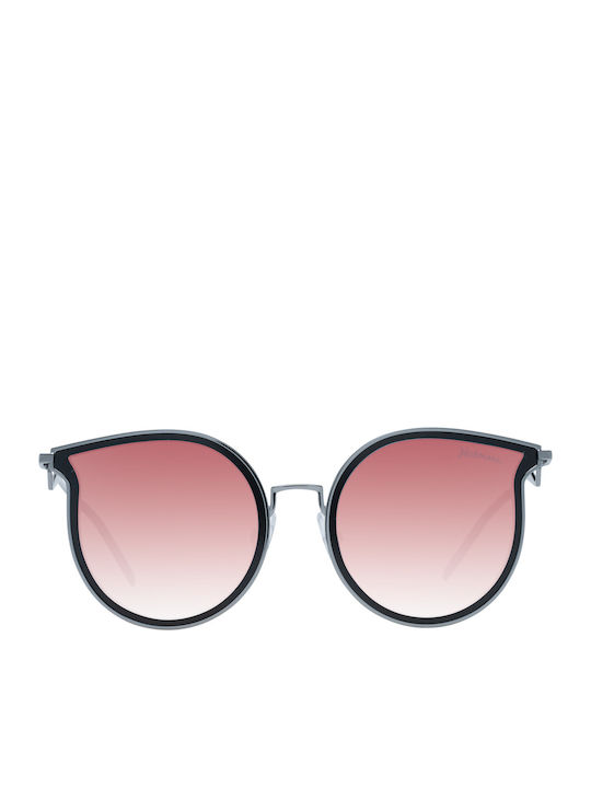 Ana Hickmann Damen Sonnenbrille mit Schwarz Gestell und Gray Linse