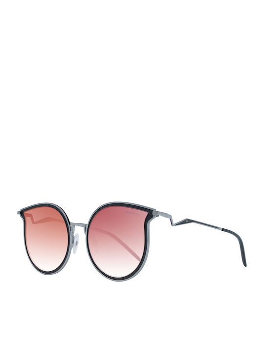 Ana Hickmann Damen Sonnenbrille mit Schwarz Gestell und Gray Linse