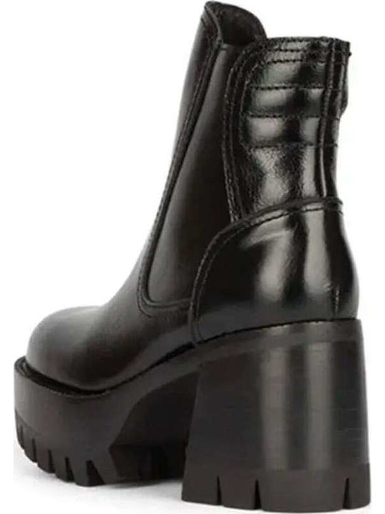 Leather Women's Ankle Boots Black