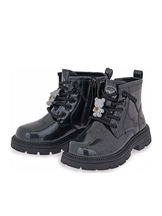 Kinderstiefel mit Reißverschluss Schwarz