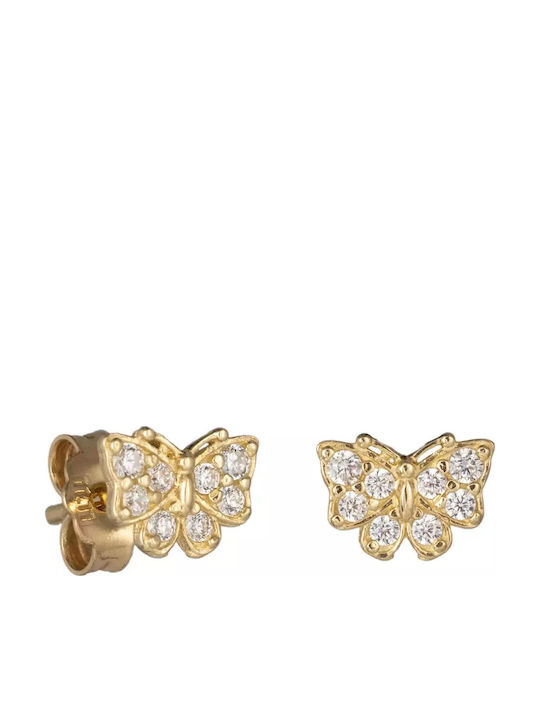 14K Gold Stecknadelverschluss Ohrringe