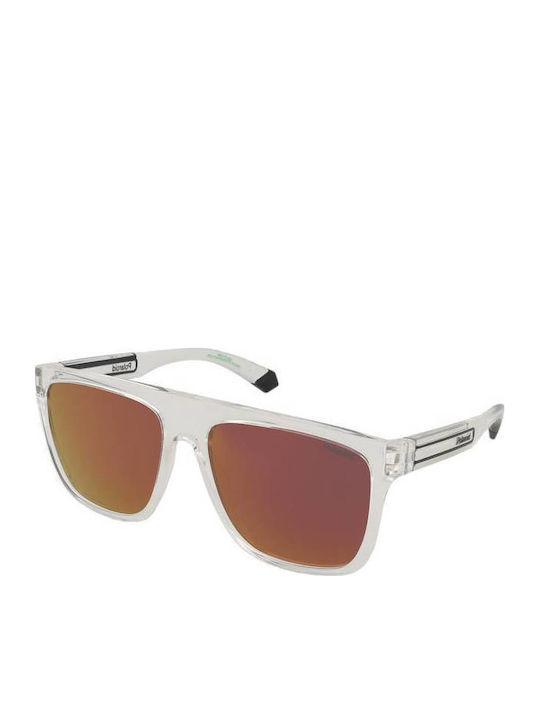 Polaroid Unisex Ochelari De Soare Cu Culoare Full Face Transparentă Cu Lentilă Polarized Oglindă PLD2162/S 900/OZ