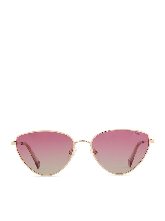 Polaroid Women's Sunglasses with Gold Metal Frame and Purple Gradient Lens PLD6234/S/X EYR/GC