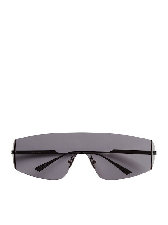 Bottega Veneta Unisex Sunglasses with Black Metal Frame and Black Lens BV1299S 001