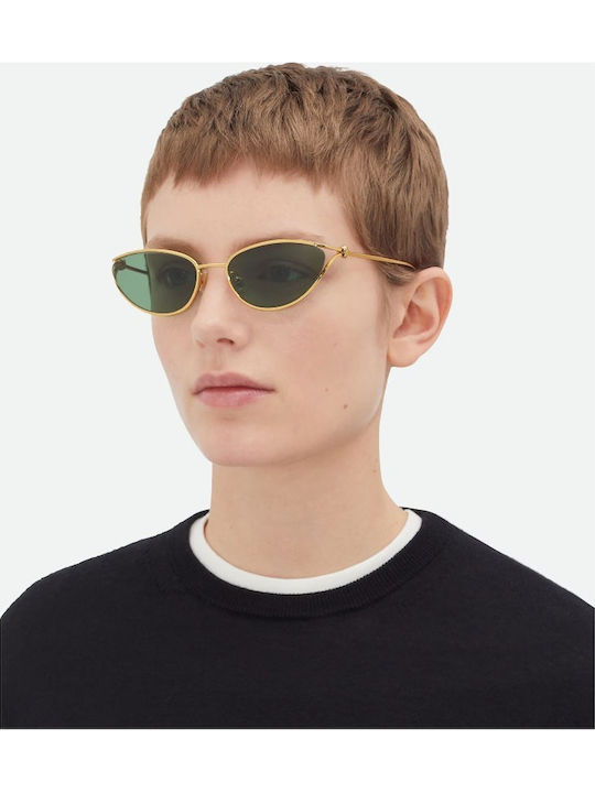 Bottega Veneta Sonnenbrillen Χρυσά mit Metall Gestell Bottega Veneta Sonnenbrillen Χρυσά mit Metall Gestell