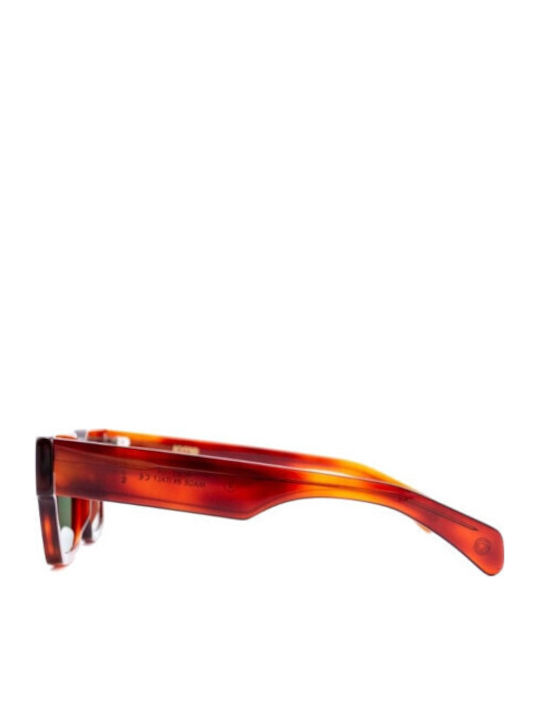 Kyme Unisex Γυαλιά Ηλίου με Καφέ Ταρταρούγα Κοκκάλινο Σκελετό και Πράσινο Φακό BOXY 04