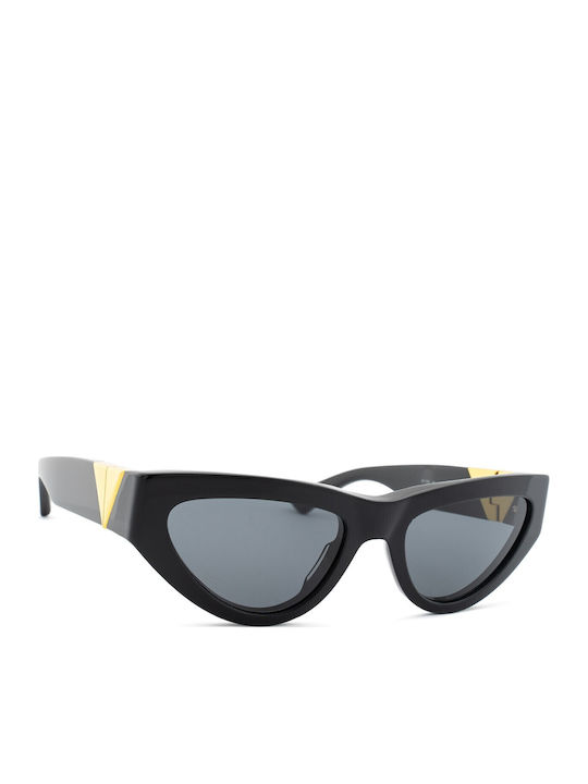 Bottega Veneta Women's Sunglasses with Black Plastic Frame and Gray Lens BV1176S 001