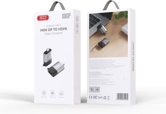 XO Konverter Mini-DisplayPort männlich zu HDMI weiblich Gray 1Stück NO-XO-851430