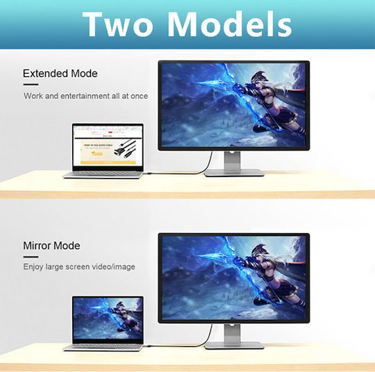 Video Cable USB Type-C Male - DisplayPort Black 1.8m 02.001.0116