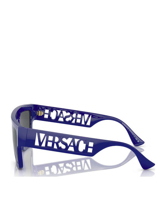 Versace Unisex Γυαλιά Ηλίου με Μπλε Κοκκάλινο Σκελετό και Γκρι Φακό