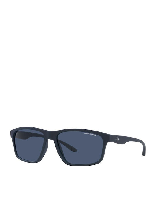 Armani Exchange Men's Sunglasses with Blue Plastic Frame and Blue Lens AX4122S 818180