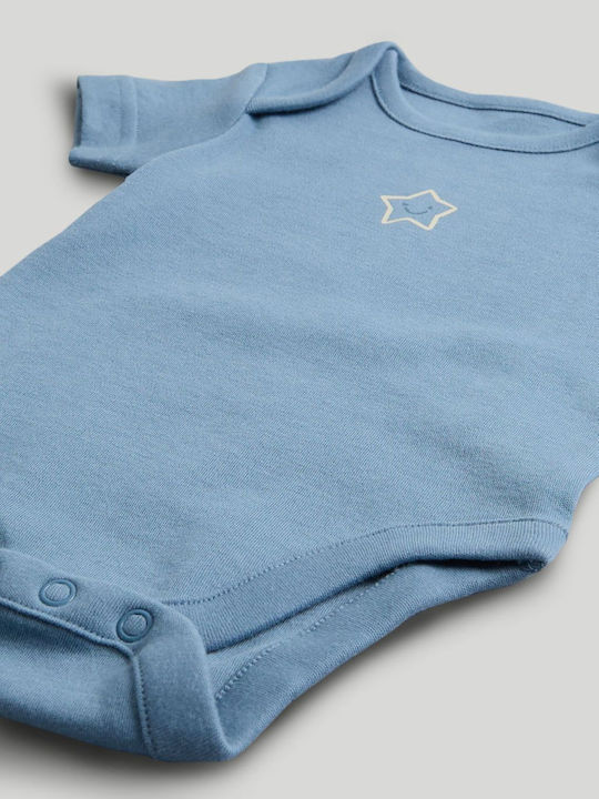 Mothercare Комплект Бебешко Боди Къс ръкав Blue 5бр
