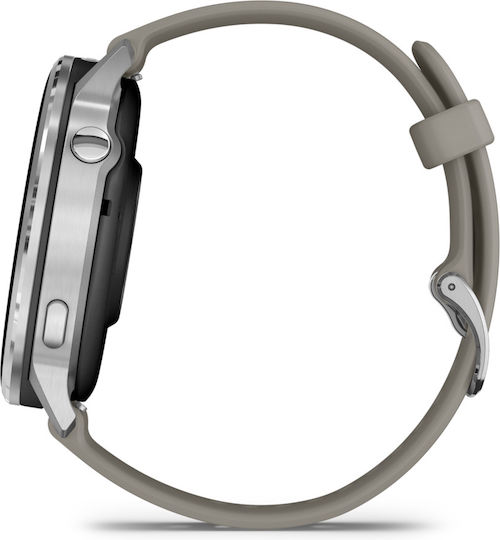 Garmin Venu 4 Stainless Steel 45mm Waterproof Smartwatch with Heart Rate Monitor (Silver with Silver Gray)