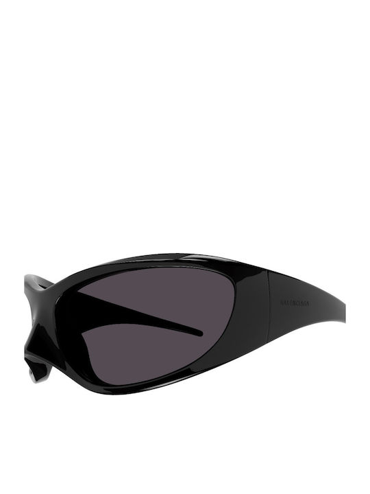 Balenciaga Unisex Sonnenbrille mit Schwarz Kunststoff Gestell und Schwarz Linse