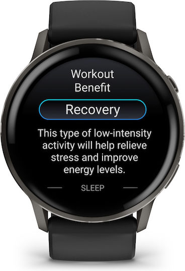 Garmin Venu 4 Oțel inoxidabil 45mm Rezistent la apă Smartwatch (Slate with Black)