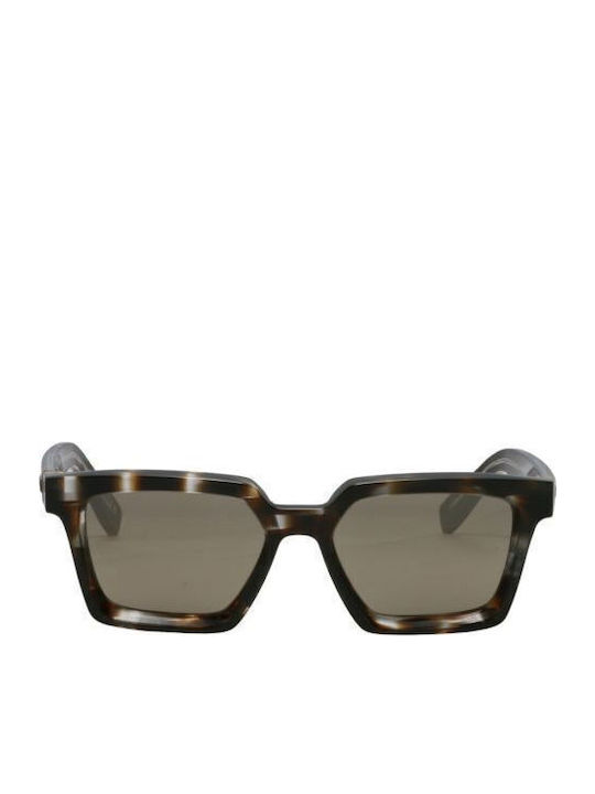 Zegna Men's Sunglasses with Multicolour Plastic Frame and Brown Lens EZ0214 20J
