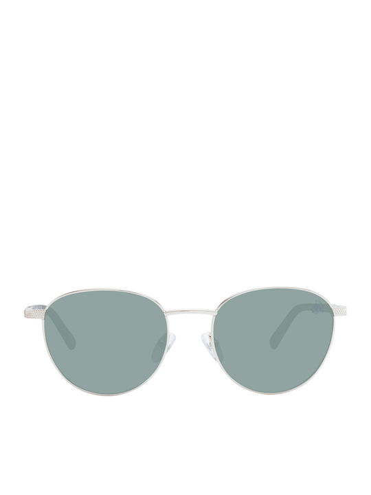 Timberland Men's Sunglasses with Gold Metal Frame and Green Mirror Lens TB9284 32R