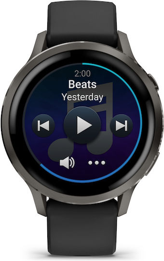 Garmin Venu 4 Stainless Steel 41mm Αδιάβροχο Smartwatch με Παλμογράφο (Slate with Black)