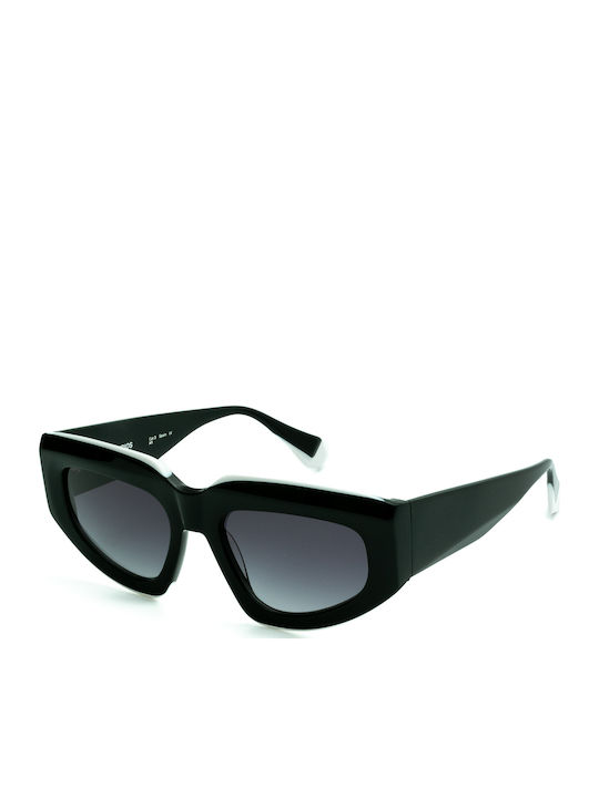 Gigi Barcelona Women's Sunglasses with Black Plastic Frame and Gray Gradient Lens 6876/1