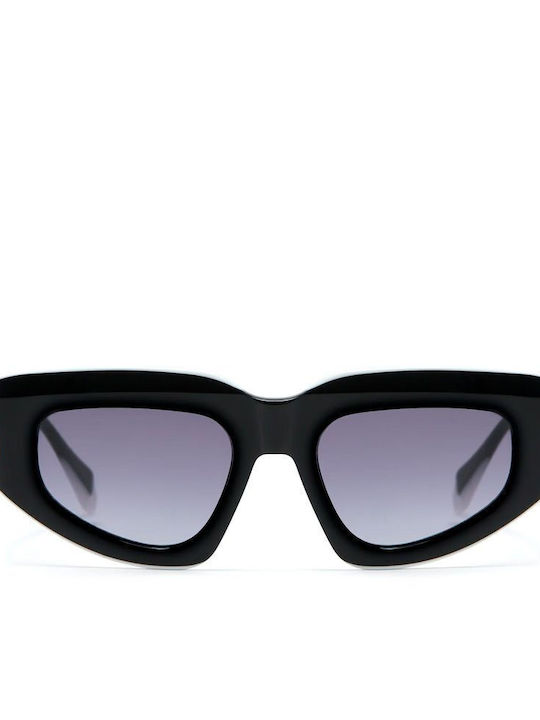 Gigi Barcelona Women's Sunglasses with Black Plastic Frame and Gray Gradient Lens 6876/1