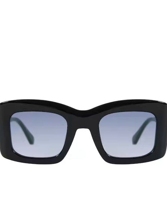 Gigi Barcelona Magnolia Men's Sunglasses with Black Plastic Frame and Blue Gradient Lens 6721/1