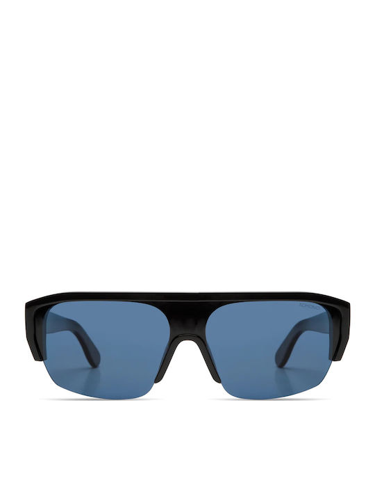 Komono Vice Unisex Sunglasses with Black Plastic Frame and Blue Lens KOM-S10477