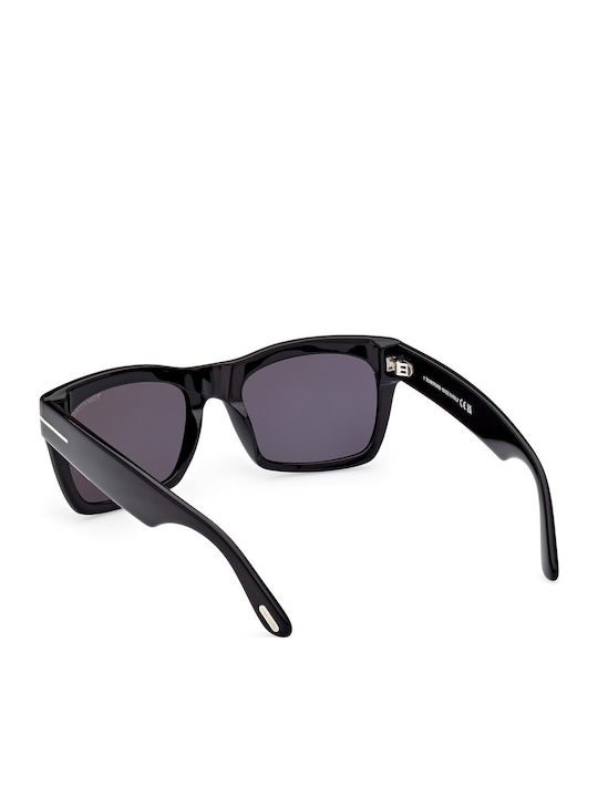 Tom Ford Men's Sunglasses with Black Horn-Rimmed Frame and Grey Gradient Lens FT1062 01A