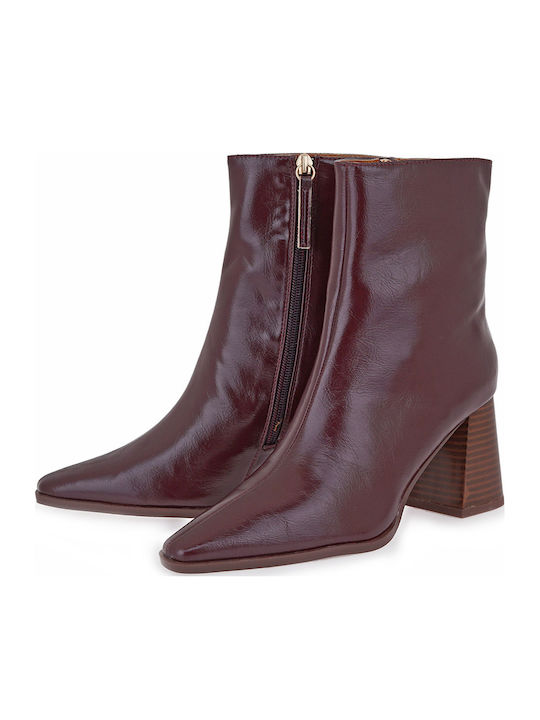 Stiefeletten Damen Burgundisch