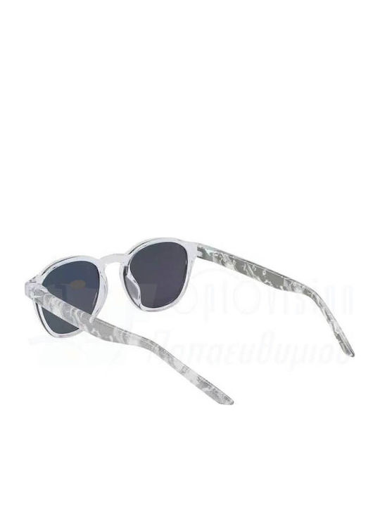 Nike Smash Unisex Sunglasses with Transparent Plastic Frame and Multicolour Mirror Lens DZ7383-900
