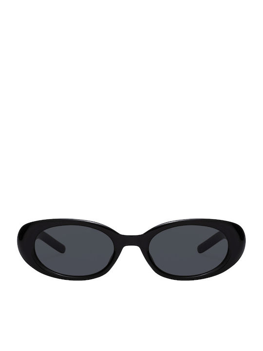 Pervedere Women's Sunglasses with Black Horn-Rimmed Frame and Black Lens 2475-03