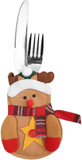 XMASfest Set Weihnachtliche Besteckhalter L14xB10cm. 10Stück (Μverschiedene Designs/Farben)