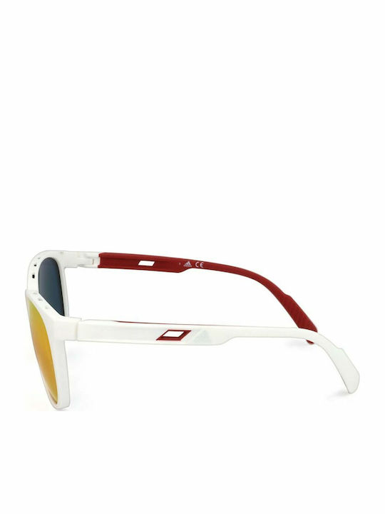 adidas Shine Inline Unisex Sunglasses with Transparent Plastic Frame and Orange Mirror Lens SP0036 21L